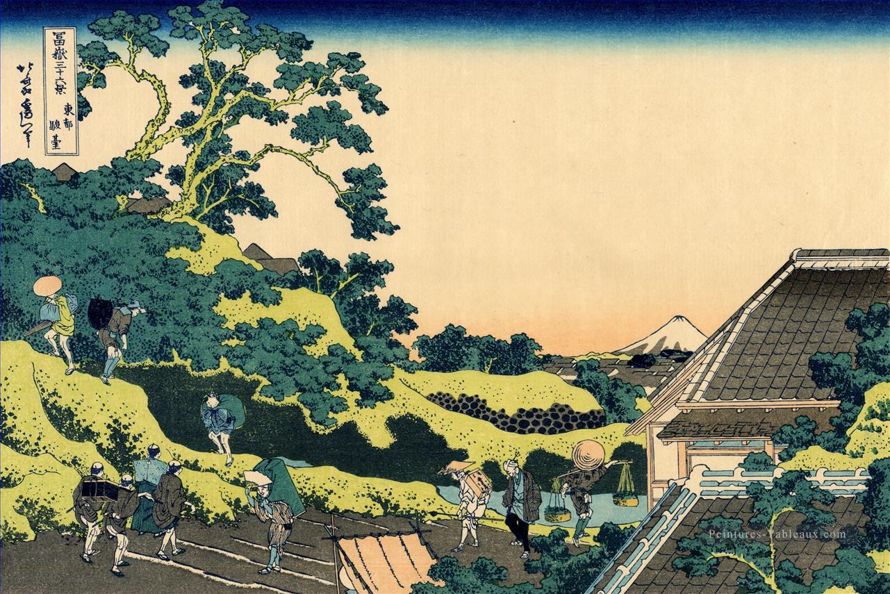 le Fuji vu de la passe de Mishima Katsushika Hokusai japonais Peintures à l'huile